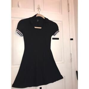 RUE 21 Shirt Dress Women's  M Black Short Sleeved RN# 70829